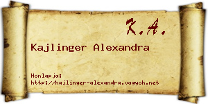 Kajlinger Alexandra névjegykártya